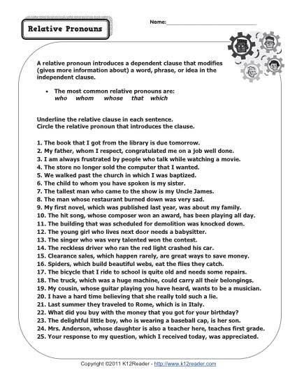 20 Pronoun Worksheets 6th Grade Desalas Template