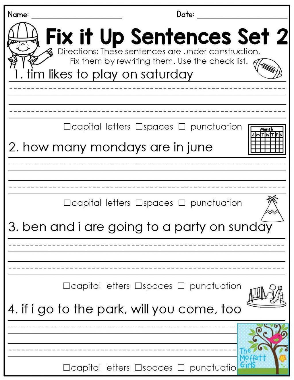Proofreading Worksheets 5th Grade 4 Free Grammar Worksheets Third Grade 3 Capitalization