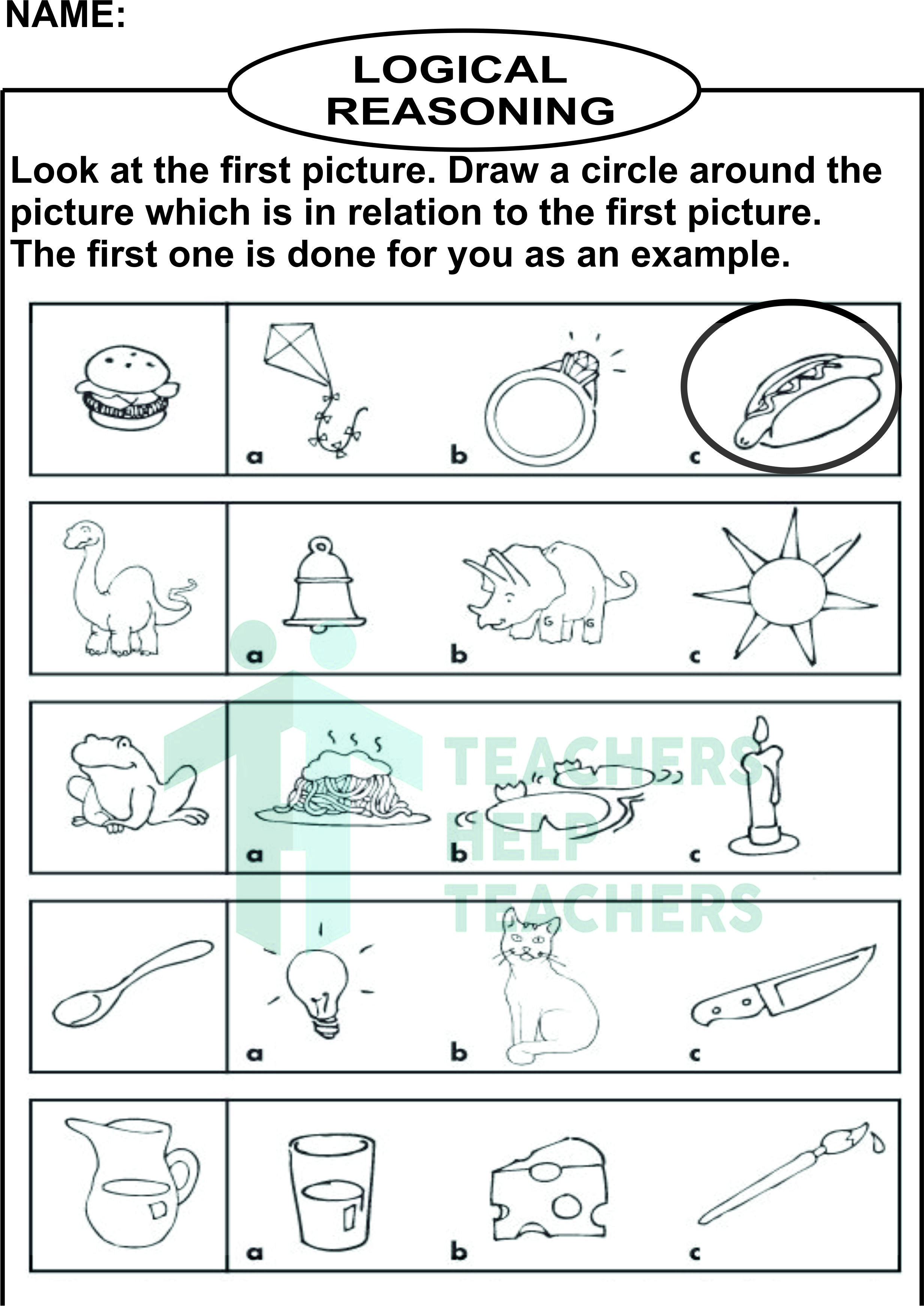 Reasoning Worksheets for Grade 1 Olympiad Practice Worksheets Logic Set 2 Grade 1
