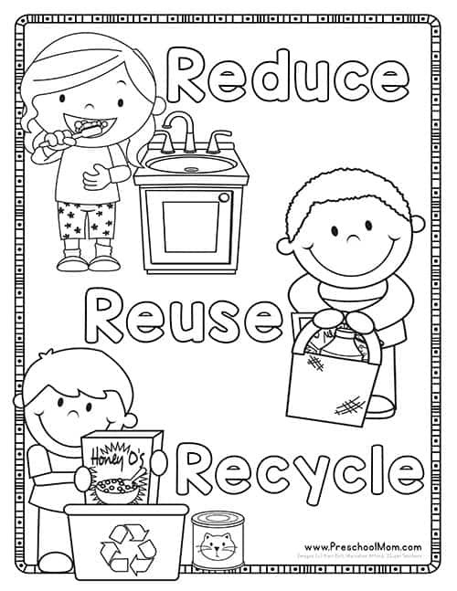 Recycle Worksheets for Preschoolers Earth Day Preschool Printables Preschool Mom