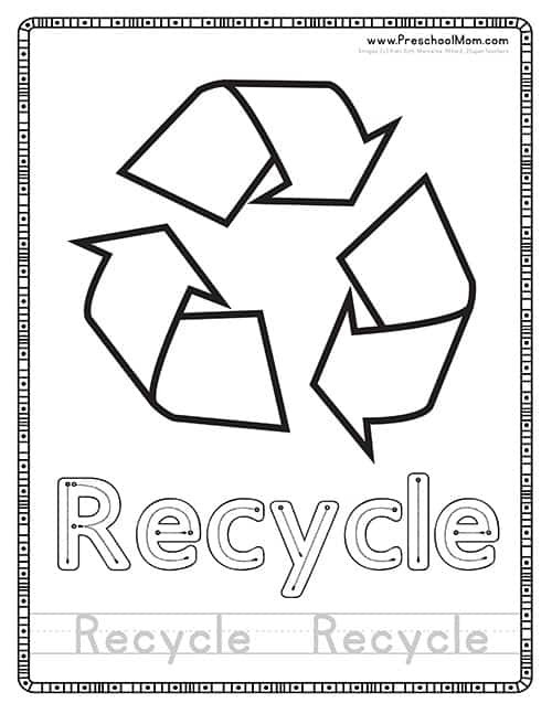 Recycling Worksheets for Preschoolers Earth Day Preschool Printables Preschool Mom