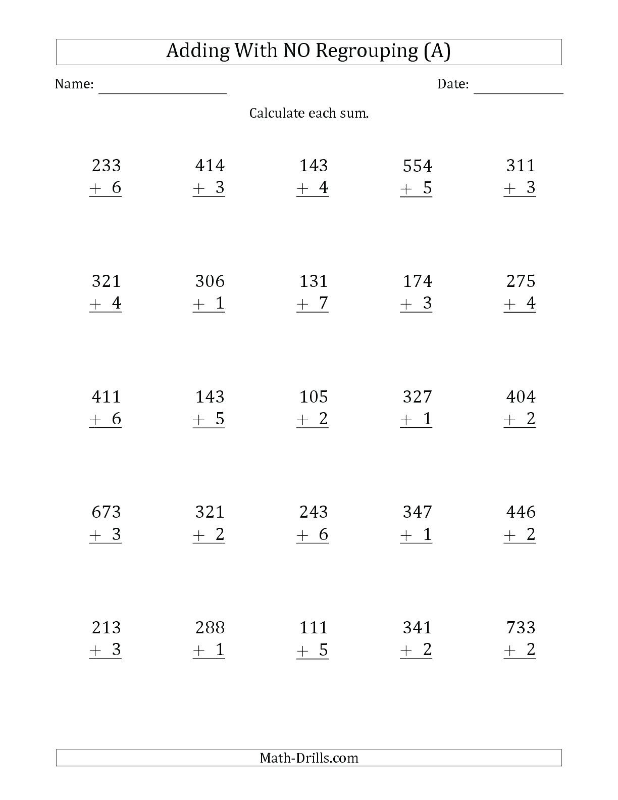 Regrouping Subtraction Worksheets 3rd Grade Addition and Subtraction Worksheet Math Double Digit