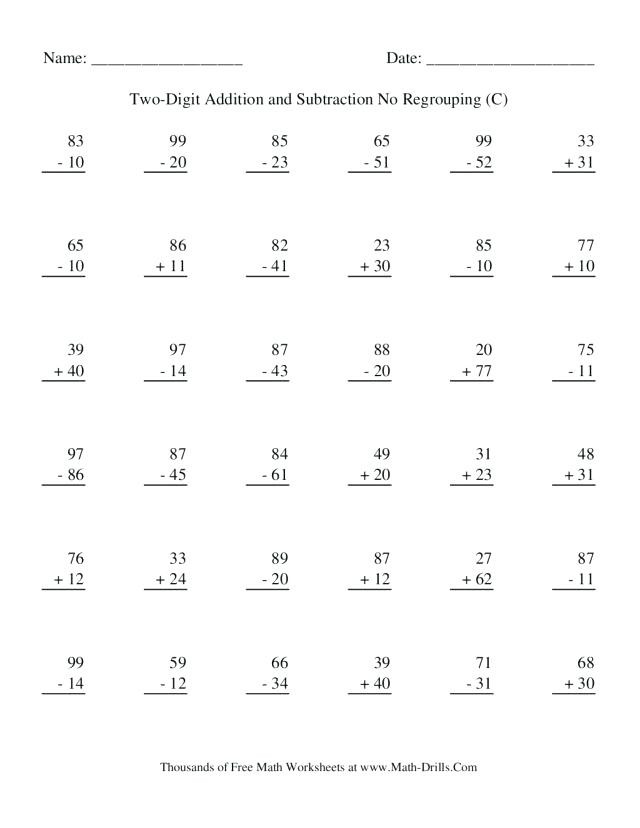 Regrouping Subtraction Worksheets 3rd Grade Free Subtraction with Regrouping Worksheets Two Digit