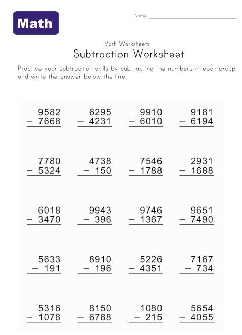 Regrouping Subtraction Worksheets 3rd Grade Math Help Worksheets Practice Subtraction