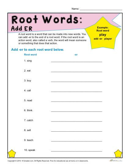 Root Word Worksheets 4th Grade Root Words Worksheets