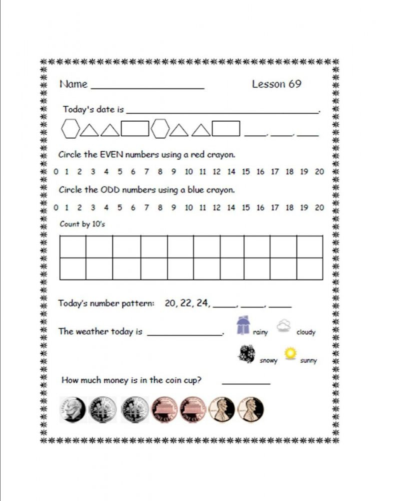 Saxon Math Kindergarten Worksheets Saxon Math Printable Worksheets Kindergarten In 2020