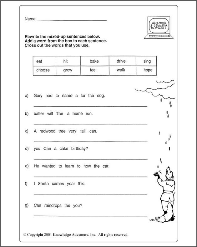 Scrambled Sentences Worksheets 3rd Grade A Day In the Life Of Fearless Scrambled Sentences