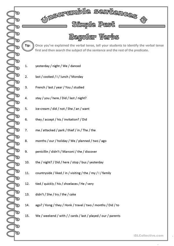 Scrambled Sentences Worksheets 3rd Grade Unscramble Sentences 5 English Esl Worksheets for Distance