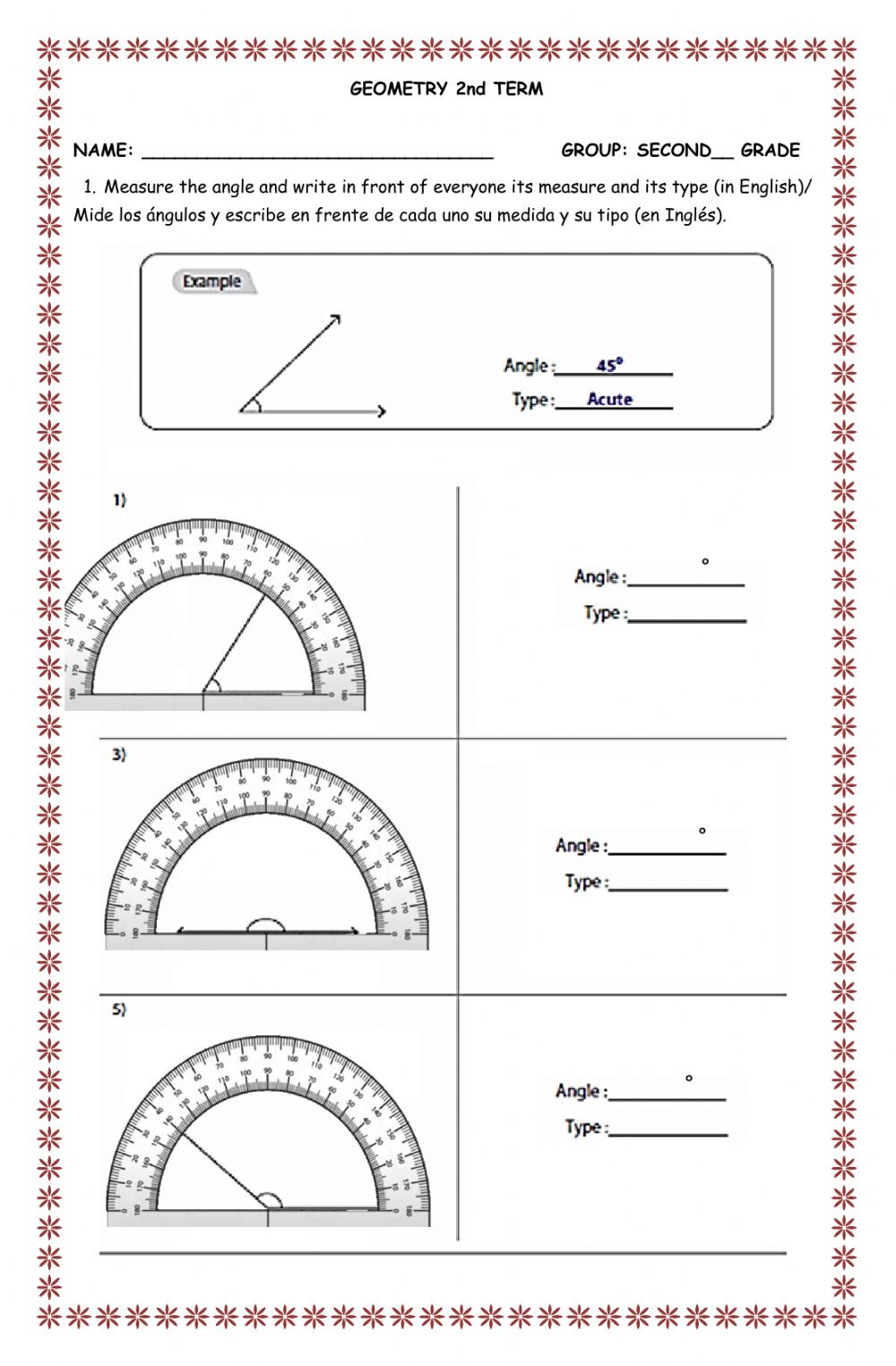 Second Grade Geometry Worksheets Evaluation Second Term Second Grade Geometry Interactive