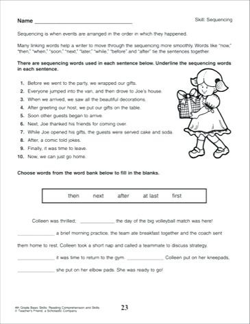 Sequence Worksheets 2nd Grade Sequencing Worksheets 2nd Grade Free Sequencing Worksheets
