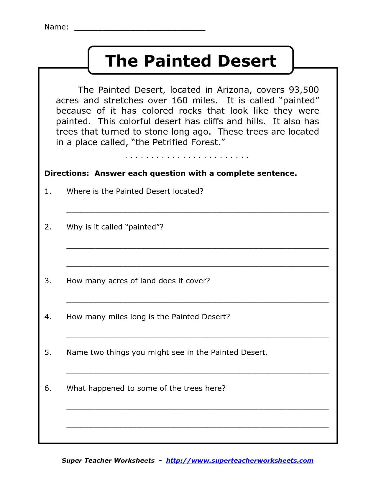 Sequencing Worksheets 4th Grade Prehension Worksheet for 1st Grade Y2 P3 the Painted