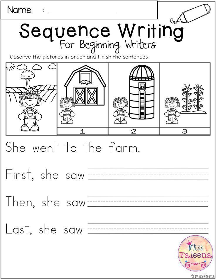 Sequencing Worksheets for 1st Grade Free Sequence Writing for Beginning Writers