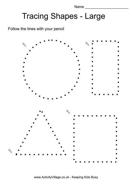Shapes Worksheets 2nd Grade Tracing Shapes with Preschool Shape Keeping