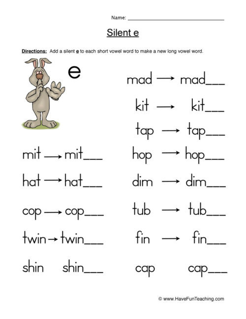 Silent E Worksheets Grade 2 Silent Letters Resources • Have Fun Teaching