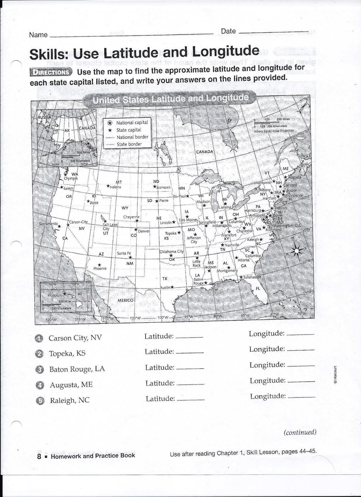 Sixth Grade social Studies Worksheets Gms 6th Grade social Stu S Latitude Longitude