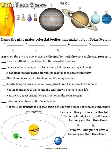 Solar System Worksheets 5th Grade Pin On Science for Secondary Grades Biology Chemistry