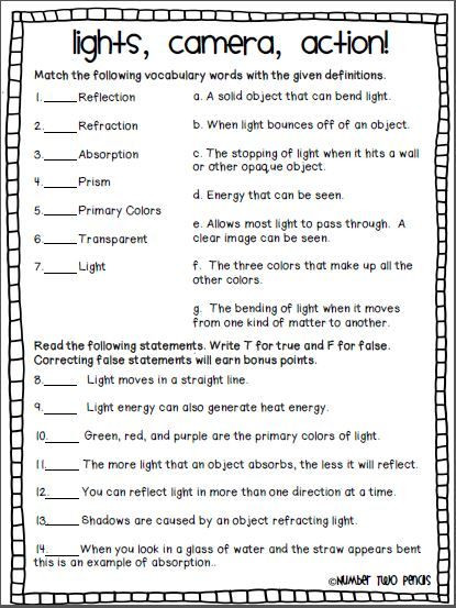 Sound Energy Worksheets 4th Grade Light Energy A Summative assessment