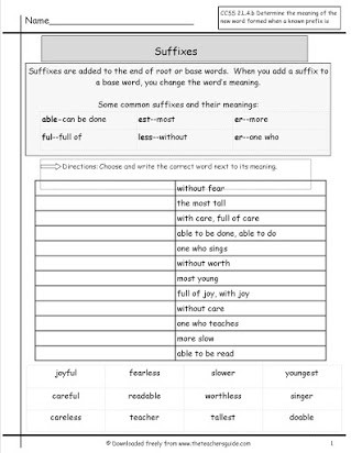 Suffix Worksheets 3rd Grade Free Prefix and Suffix Worksheets 5th Grade