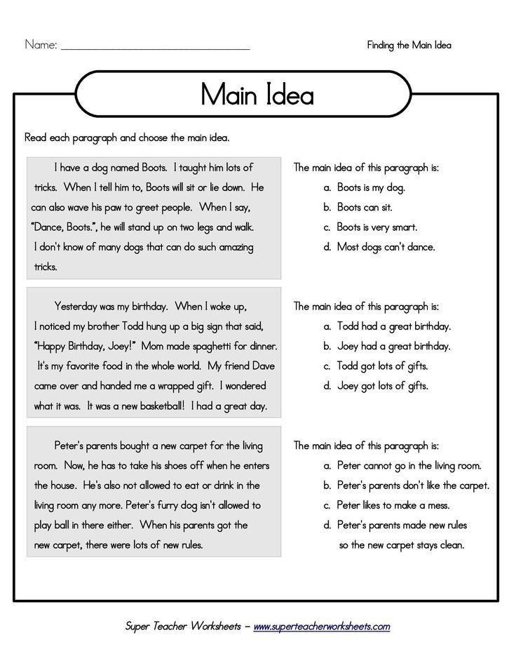 Summarizing Worksheet 3rd Grade Free Printable Worksheets for 3rd Grade Main Idea In