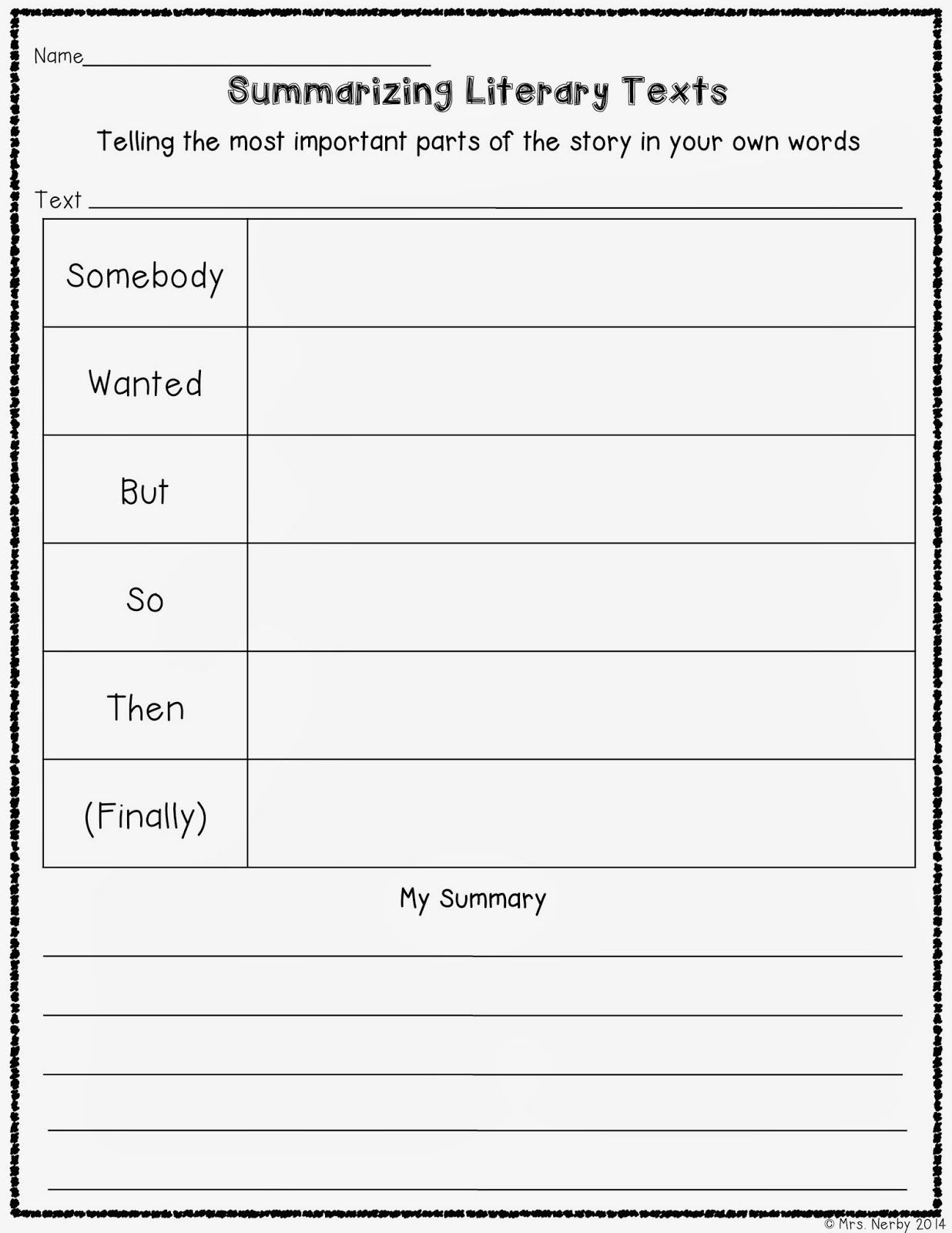 20 Summarizing Worksheet 4th Grade Desalas Template