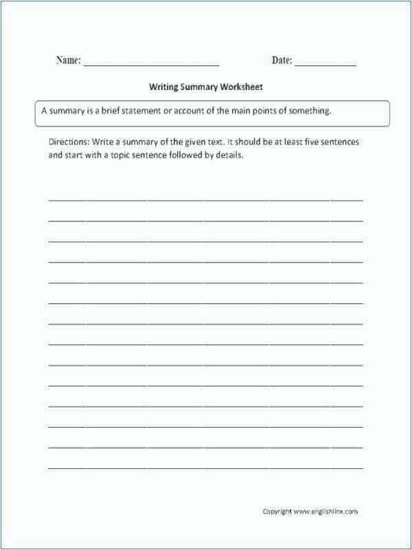 Summary Worksheets 2nd Grade Summarizing Worksheets 2nd Grade Free Printable