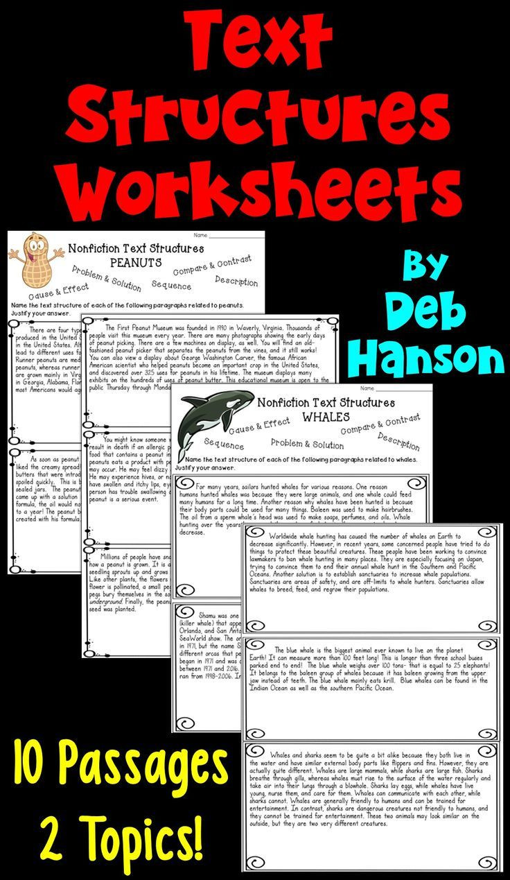 Text Structure Worksheets 4th Grade Informational Text Structures Two Worksheets with Images