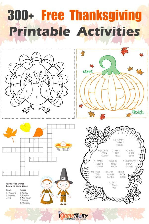 Thanksgiving Math Worksheets First Grade Free Thanksgiving Printables for Learning Worksheets