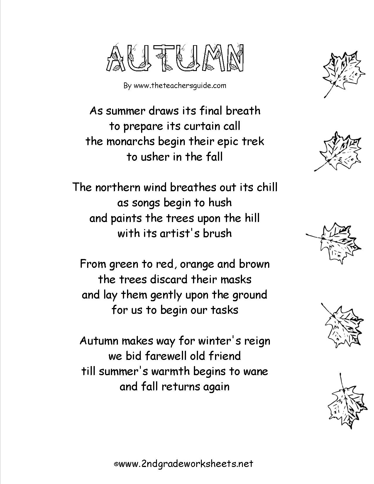 Theme Worksheets 2nd Grade Autumn theme Worksheets and Printouts