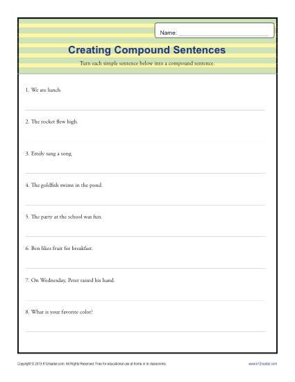 Topic Sentence Worksheets 3rd Grade Pund Sentence Worksheet