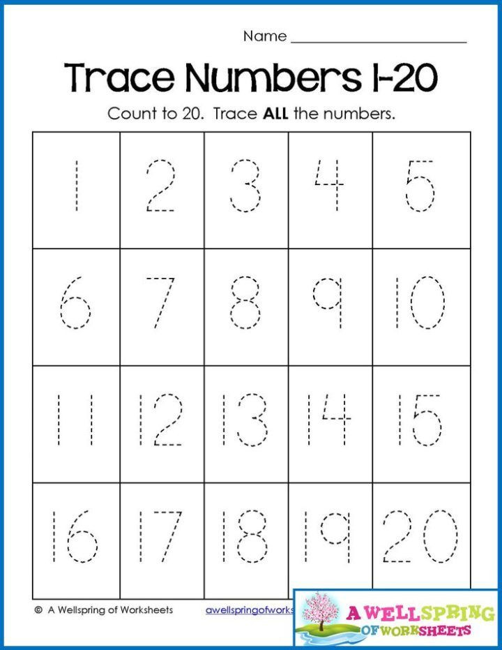 Tracing Numbers 1 20 Printable Trace Numbers 1 20 Take A Look at This Selection Of Number