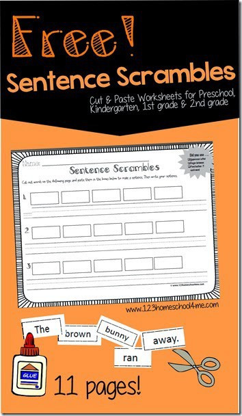 Unscramble Sentences Worksheets 1st Grade Free Sentence Scrambles Worksheets