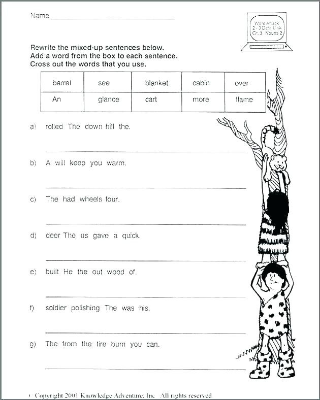 Unscramble Sentences Worksheets 1st Grade Scrambled Sentences Worksheets Grade 1 – Keepyourheadup