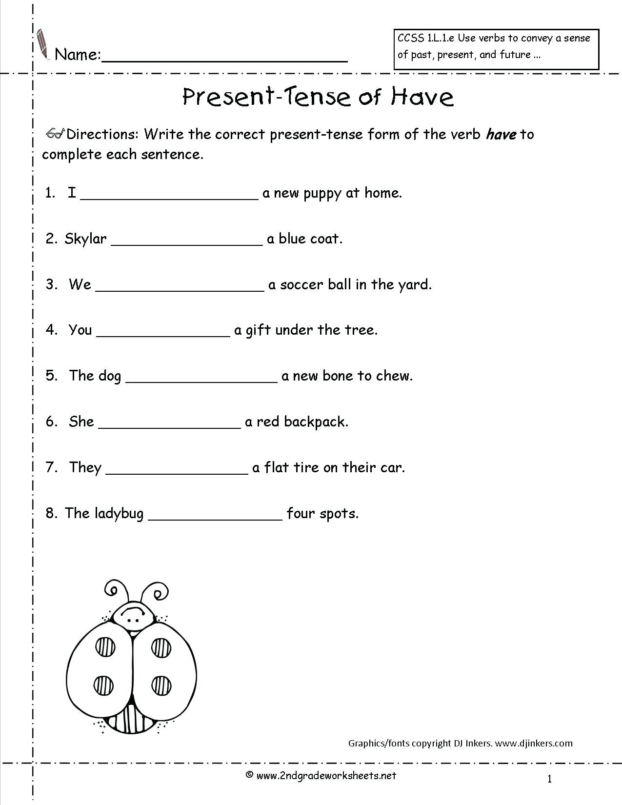 Verb Tense Worksheets 2nd Grade First Grade Verb Worksheets Action Verbs Worksheets First