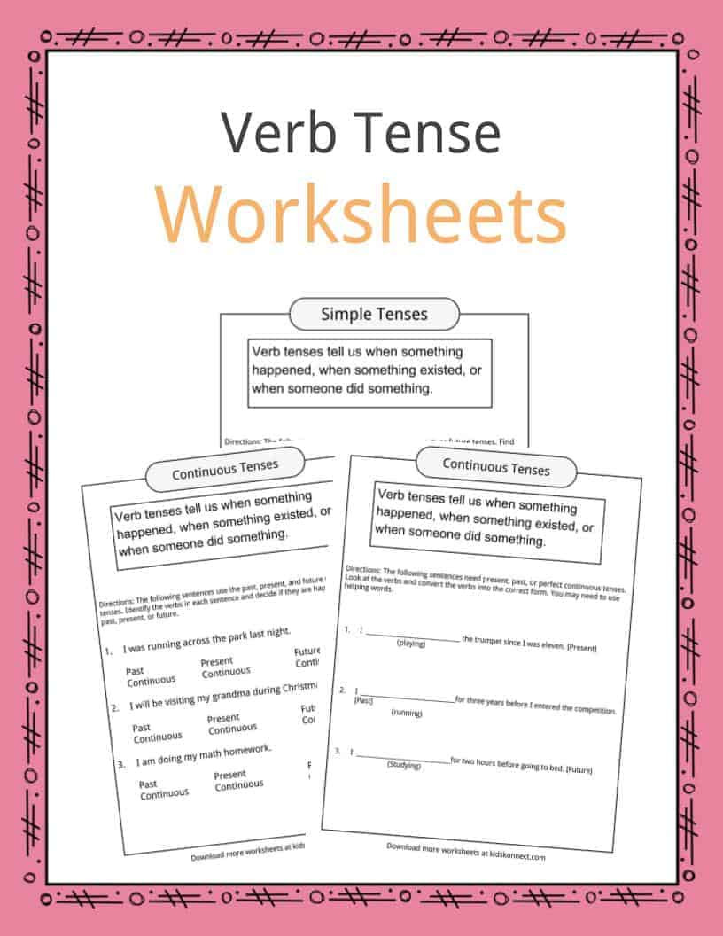 Verb Tense Worksheets 3rd Grade Verb Tense Worksheets Examples &amp; Definition for Kids