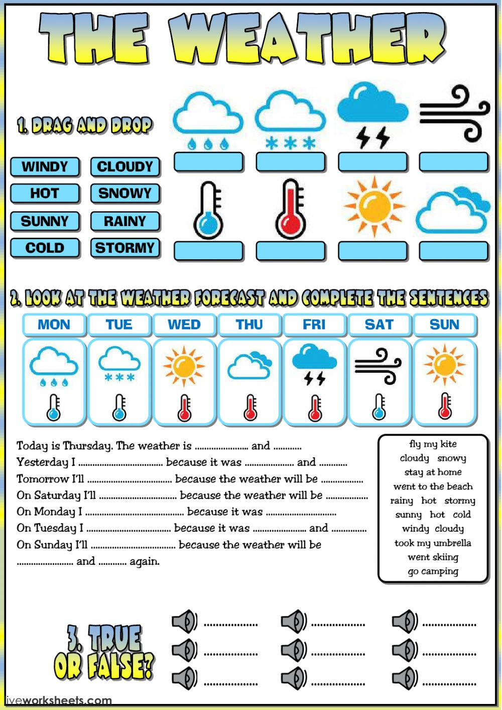 Weather Worksheets for Second Grade the Weather Weather Worksheet